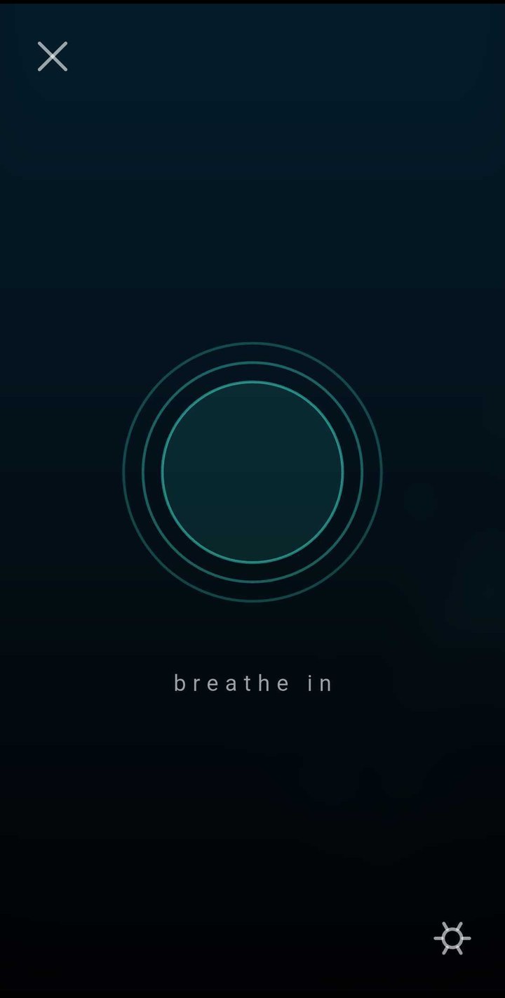 Breathe calm mode — breathe in